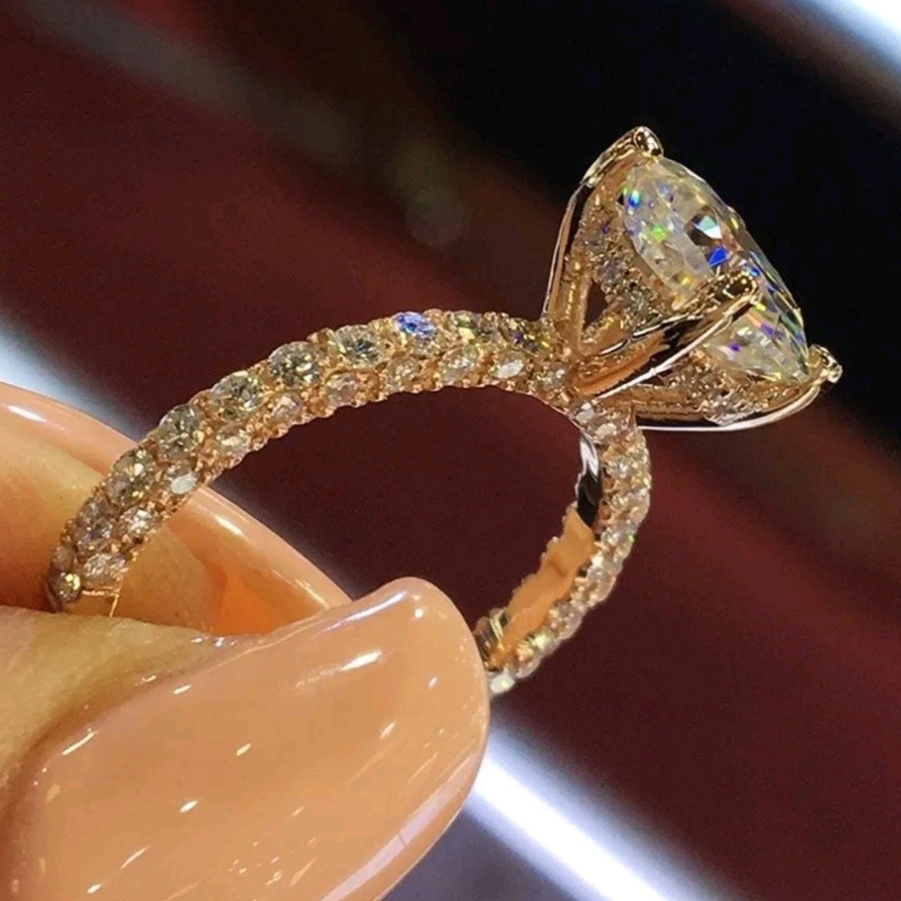 Rose Gold Topaz Ring